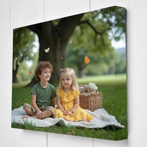 Personalised Canvas Photo Framed Prints Multiple Photos Canvas, Large Gallery Wrapped, – Perfect for Home Pictures, Living Room Decor Frames and Family Wall Art Gifts For Woman Custome (46L X 31W)