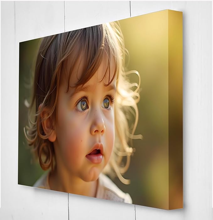 Star Online A3 Personalised Canvas Photo Prints Custom Framed Family & Pet Gifts For Men & Home Décor For Living Room (30x40cm (12x16in))