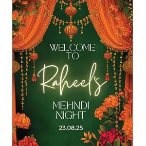 Personalised Mehndi Welcome Entrance Sign Board