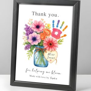 Personalised Thank You Teacher Gifts for Women End of School