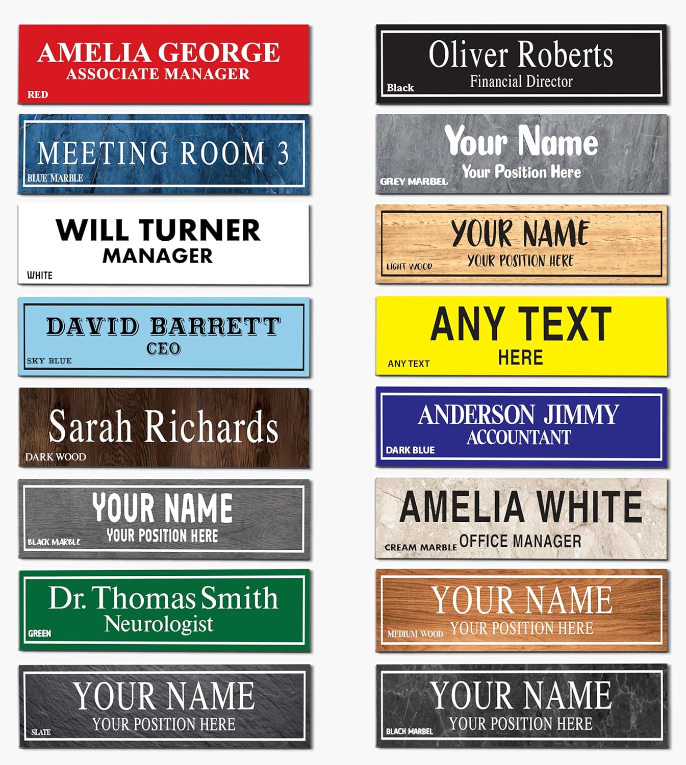 Personalised Office Name Plate Custom Wall Room
