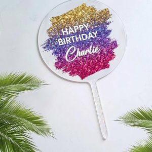 Personalised Happy Birthday Cake Topper