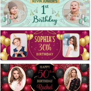 Personalised Birthday Banner with Photo