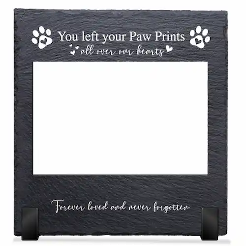 Personalised Dog Memorial Plaque with Photo & Name – Custom Sla Plaque