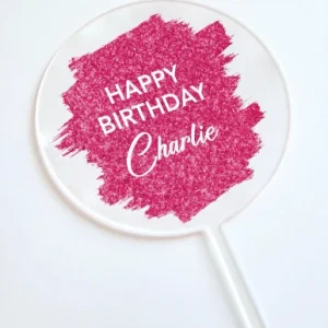 Personalised Happy Birthday Cake Topper