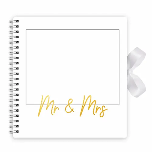 Personalised Photo Wedding Guest Book – Signature Scrapbook & Couple Album