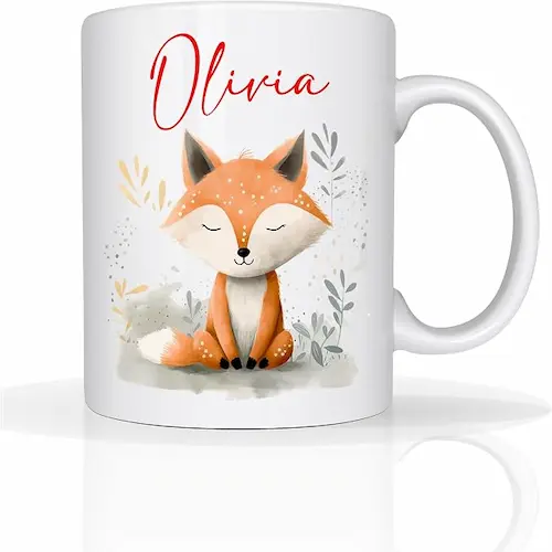 personalised Christmas fox mug personalised Christmas fox mug